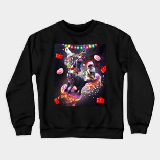 Space Donut Cat, Christmas Cats, Funny Crewneck Sweatshirt